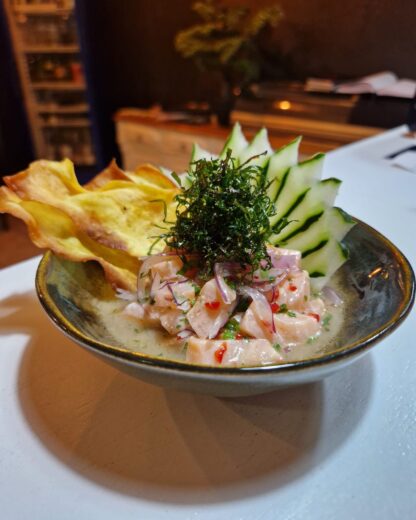 Ceviche de Peixe Branco ou Salmão / White Fish or Salmon Ceviche